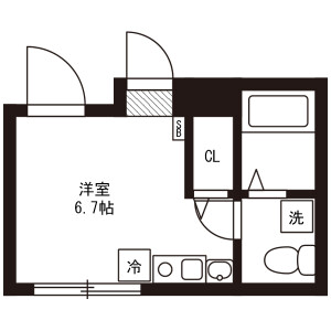 1R Mansion in Oji - Kita-ku Floorplan