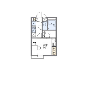 1K Apartment in Ochikawa - Tama-shi Floorplan