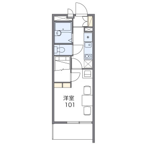 1K Apartment in Mihagino - Kitakyushu-shi Kokurakita-ku Floorplan