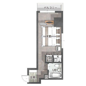 1R Mansion in Okinacho - Yokohama-shi Naka-ku Floorplan