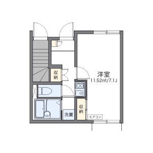 1K Mansion in Hijiyamacho - Hiroshima-shi Minami-ku Floorplan