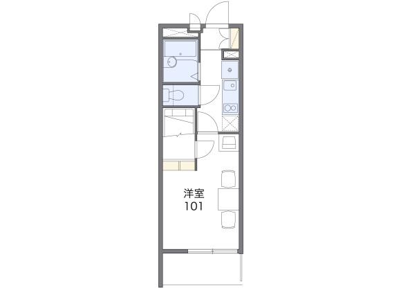 1K Apartment to Rent in Osaka-shi Minato-ku Floorplan