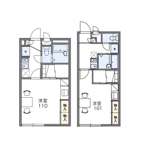 1K Apartment in Kitanakazawa - Kamagaya-shi Floorplan