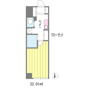 1K Mansion in Sotokanda - Chiyoda-ku Floorplan