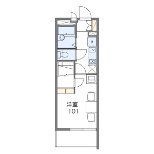 1K Mansion in Chibaderacho - Chiba-shi Chuo-ku Floorplan