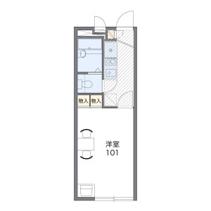 1K Apartment in Shimizugaoka - Fuchu-shi Floorplan