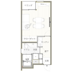 1R Mansion in Shoto - Shibuya-ku Floorplan