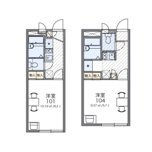 1K Apartment in Oganedaira - Matsudo-shi Floorplan