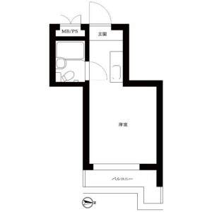 1R Mansion in Okusawa - Setagaya-ku Floorplan