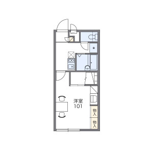 1K Apartment in Ayashihigashi - Sendai-shi Aoba-ku Floorplan