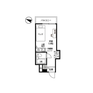 1K Mansion in Tobecho - Yokohama-shi Nishi-ku Floorplan