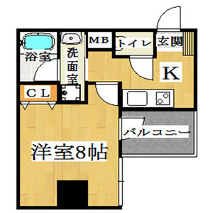 1K Mansion in Higashishinsaibashi - Osaka-shi Chuo-ku Floorplan