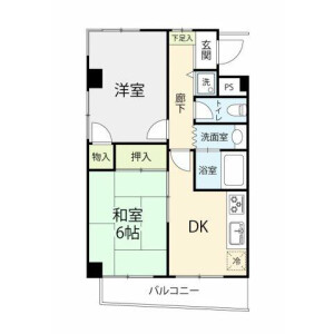 2DK Mansion in Shimomeguro - Meguro-ku Floorplan