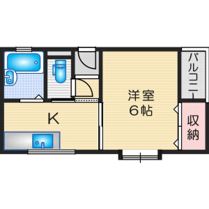 1K Mansion in Otecho - Ibaraki-shi Floorplan