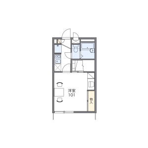 1K Apartment in Yakatabaru - Fukuoka-shi Minami-ku Floorplan