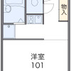 1K Apartment to Rent in Fuefuki-shi Floorplan
