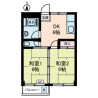 2DK Apartment to Rent in Kawasaki-shi Nakahara-ku Floorplan