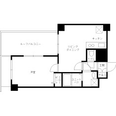 1DK Mansion in Nishikamata - Ota-ku Floorplan