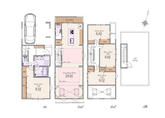 4LDK House to Buy in Minato-ku Floorplan