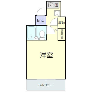1R Mansion in Akebonocho - Yokohama-shi Naka-ku Floorplan