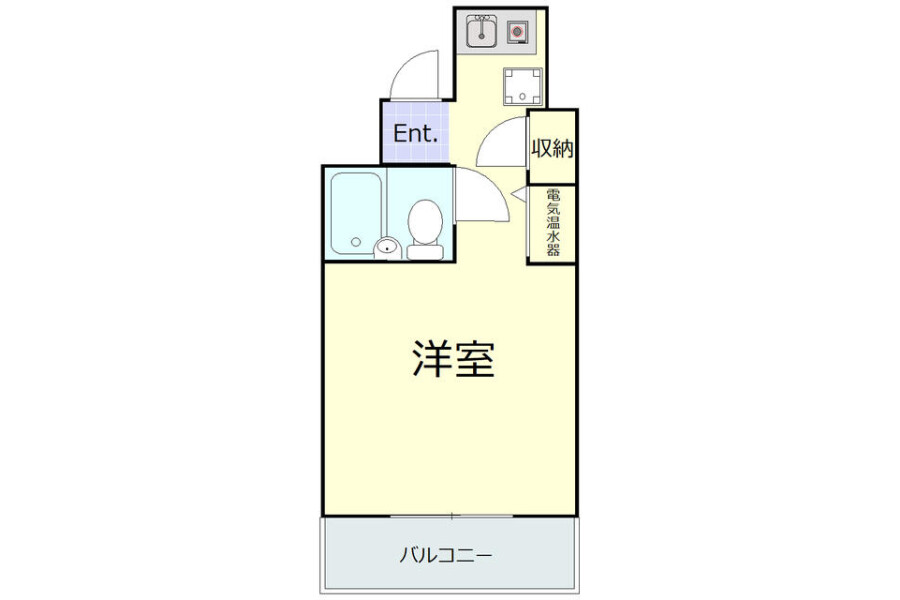 1R Apartment to Rent in Yokohama-shi Naka-ku Floorplan