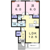 2LDK Apartment to Rent in Minamiashigara-shi Floorplan