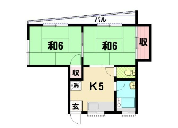 2K Apartment to Rent in Yokohama-shi Minami-ku Floorplan