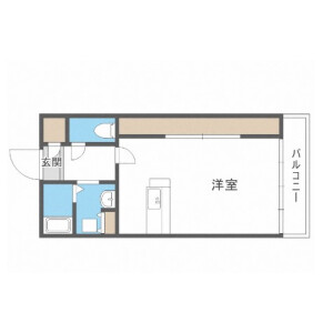1LDK Mansion in Bakuromachi - Osaka-shi Chuo-ku Floorplan