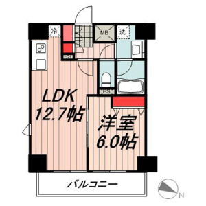 1LDK Mansion in Tsukishima - Chuo-ku Floorplan