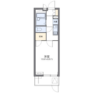 1K Mansion in Imagumano hiyoshicho - Kyoto-shi Higashiyama-ku Floorplan