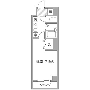 1K Mansion in Nishikasai - Edogawa-ku Floorplan