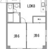 江东区出租中的2LDK公寓大厦 楼层布局