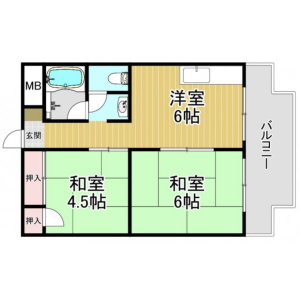2SK Mansion in Nozato - Osaka-shi Nishiyodogawa-ku Floorplan