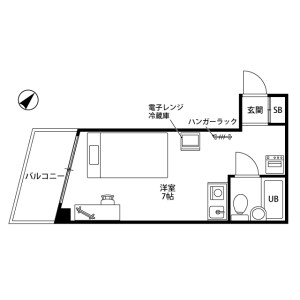 1R Mansion in Hiranuma - Yokohama-shi Nishi-ku Floorplan