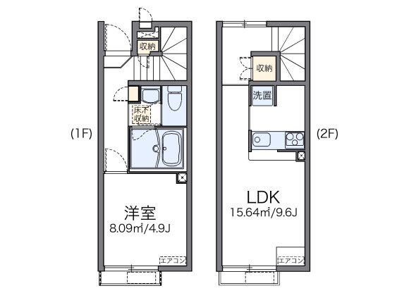 1LDK Apartment to Rent in Omaezaki-shi Floorplan