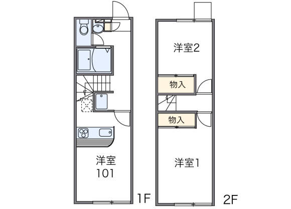 2DK Apartment to Rent in Neyagawa-shi Floorplan