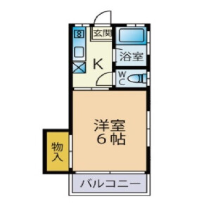 1K Apartment in Kitakarasuyama - Setagaya-ku Floorplan