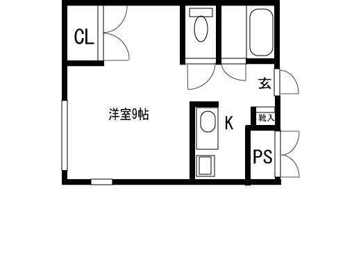1R Apartment to Rent in Ichikawa-shi Floorplan