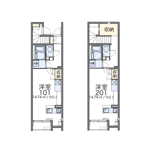 1R Apartment in Matsue - Edogawa-ku Floorplan