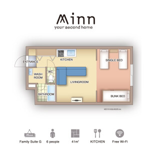 Minn Juso  - Serviced Apartment, Osaka-shi Yodogawa-ku Floorplan
