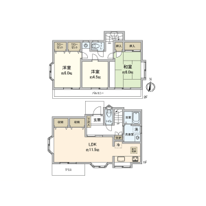 3LDK House in Higashinakano - Hachioji-shi Floorplan