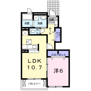1LDK Apartment in Okudo - Katsushika-ku Floorplan
