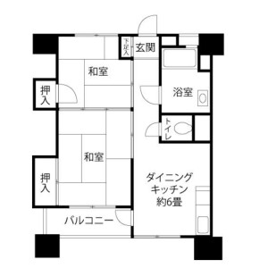 2DK Mansion in Horifune - Kita-ku Floorplan