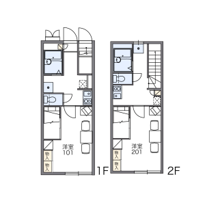 1K Apartment in Miyauchi - Nagaoka-shi Floorplan
