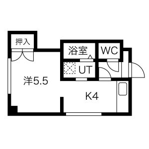 1K Mansion in Nangodori(minami) - Sapporo-shi Shiroishi-ku Floorplan