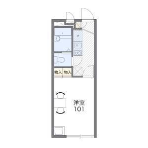 1K Mansion in Zakuzaicho - Kishiwada-shi Floorplan