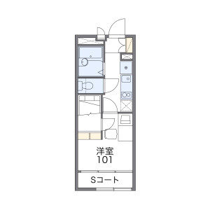 1K Apartment in Yokozutsumi - Osaka-shi Tsurumi-ku Floorplan