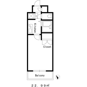 1K Mansion in Kandasudacho - Chiyoda-ku Floorplan