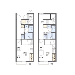 1K Apartment in Wakagicho - Oyama-shi Floorplan