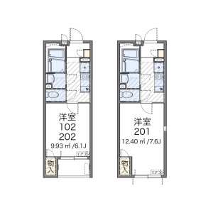 1K Apartment in Hanegi - Setagaya-ku Floorplan